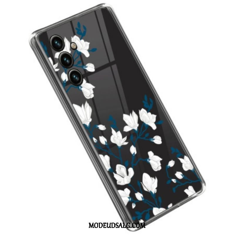 Cover Samsung Galaxy A14 / A14 5G Sømløse Hvide Blomster