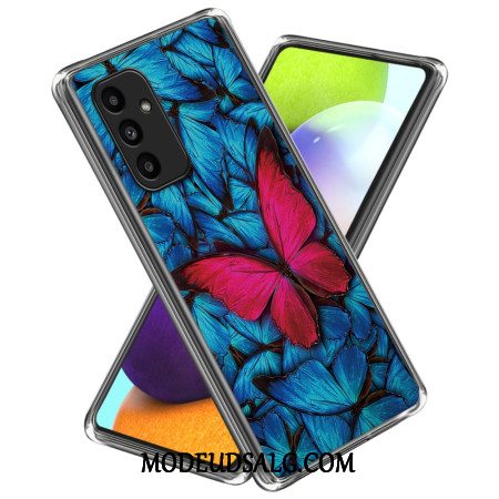 Cover Samsung Galaxy A15 5g Telefon Etui Rød Sommerfugl