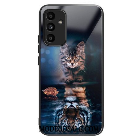 Cover Samsung Galaxy A15 Kat Og Tiger Hærdet Glas