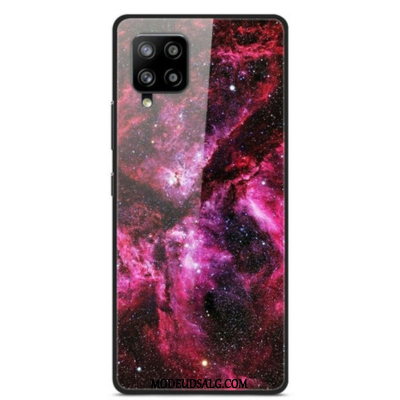 Cover Samsung Galaxy A42 5G Blomsterfe Af Hærdet Glas