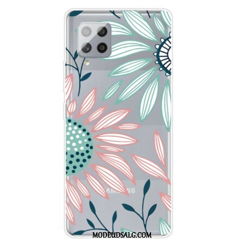 Cover Samsung Galaxy A42 5G Gennemsigtig En Blomst