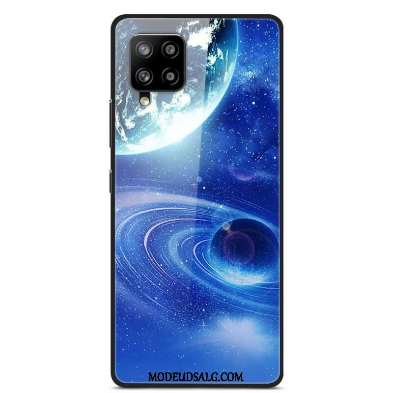 Cover Samsung Galaxy A42 5G Glas Og Silikone Planeter