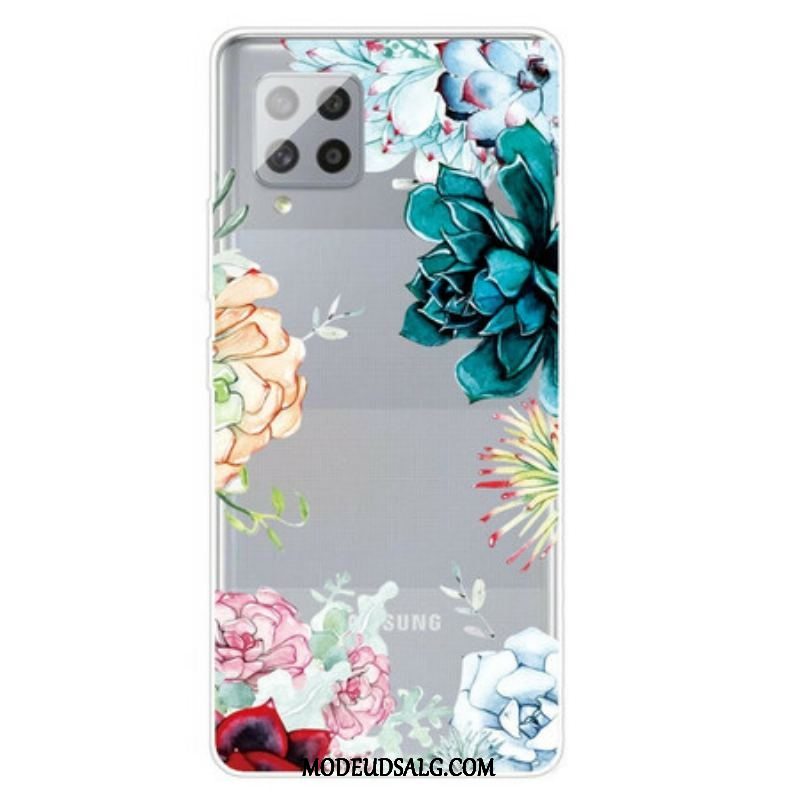 Cover Samsung Galaxy A42 5G Sømløse Akvarelblomster