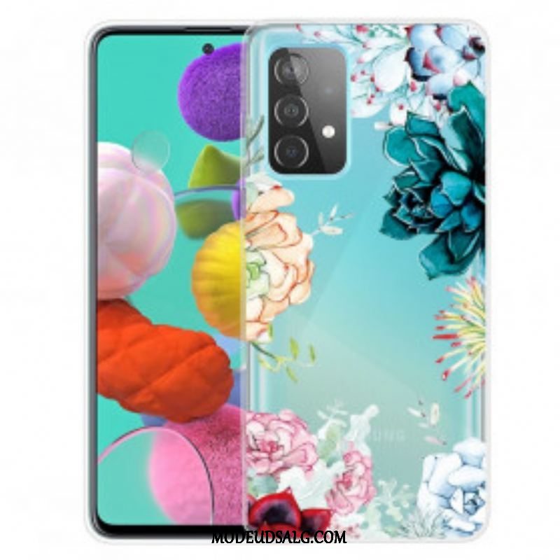 Cover Samsung Galaxy A52 4G / A52 5G / A52s 5G Akvarel Blomster