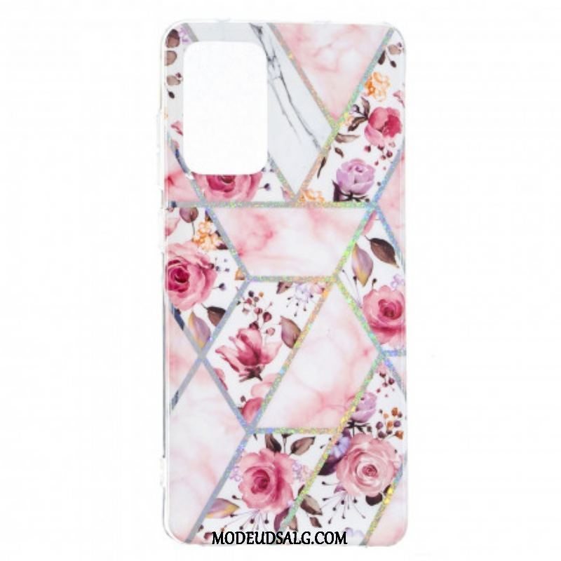 Cover Samsung Galaxy A52 4G / A52 5G / A52s 5G Marmorerede Blomster