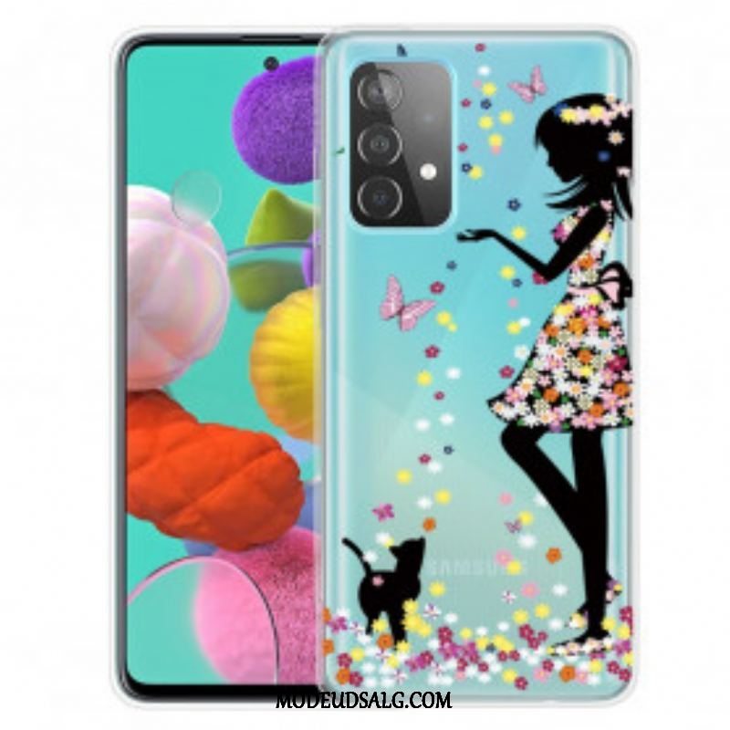 Cover Samsung Galaxy A52 4G / A52 5G / A52s 5G Smukt Blomsterhoved