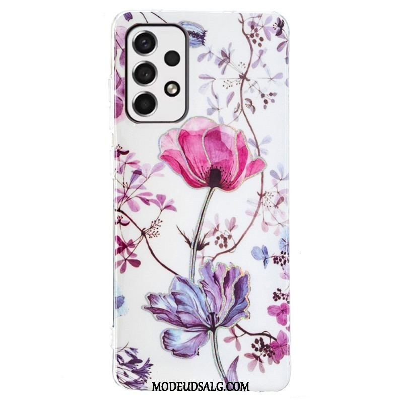 Cover Samsung Galaxy A53 5G Marmorerede Blomster