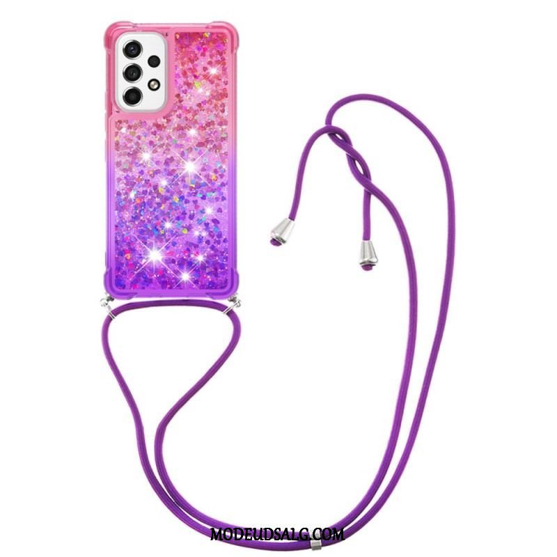 Cover Samsung Galaxy A53 5G Med Snor Glitter Silikonesnor