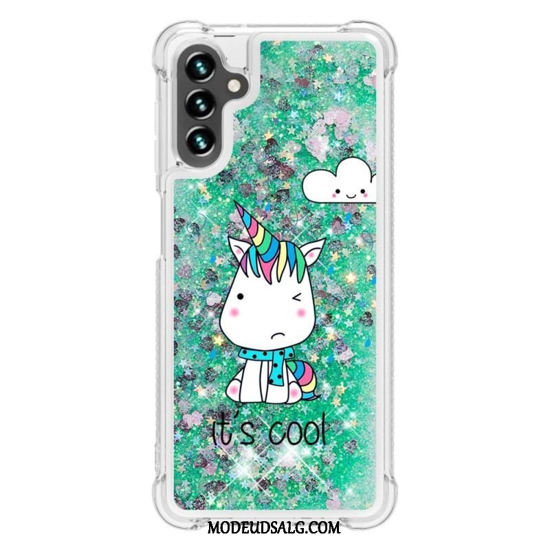 Cover Samsung Galaxy A54 5G Glitter Enhjørninger