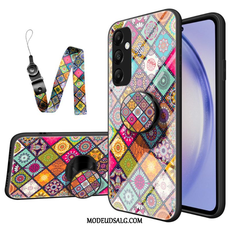 Cover Samsung Galaxy A55 5g Med Støtte Og Patchworkstrop