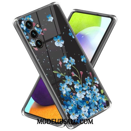 Cover Samsung Galaxy A55 5g Telefon Etui Blå Blomster