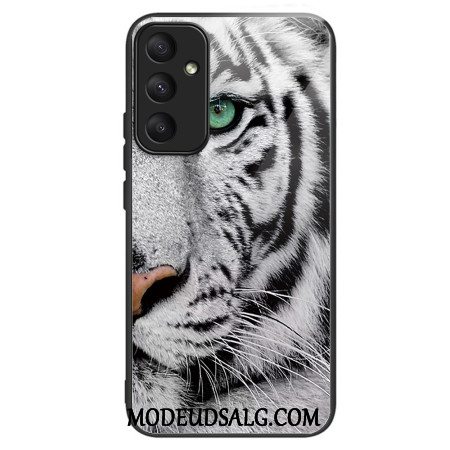 Cover Samsung Galaxy A55 5g Telefon Etui Hvid Tiger Hærdet Glas