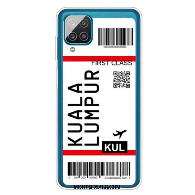 Cover Samsung Galaxy M12 / A12 Boardingkort Til Kuala Lumpur