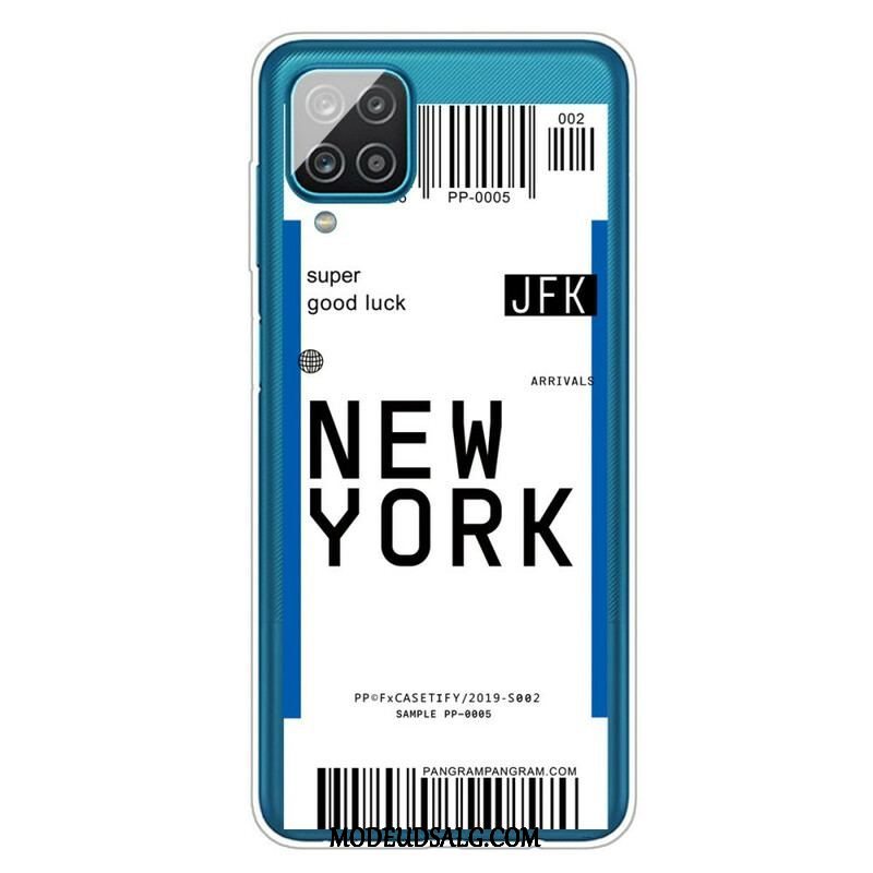 Cover Samsung Galaxy M12 / A12 Boardingkort Til New York