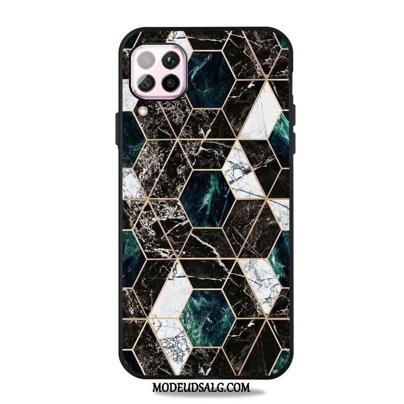 Cover Samsung Galaxy M12 / A12 Farverig Geometri Marmor