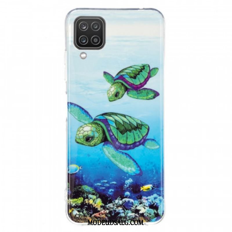 Cover Samsung Galaxy M12 / A12 Fluorescerende Skildpadder