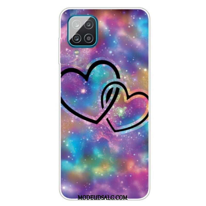 Cover Samsung Galaxy M12 / A12 Lænkede Hjerter