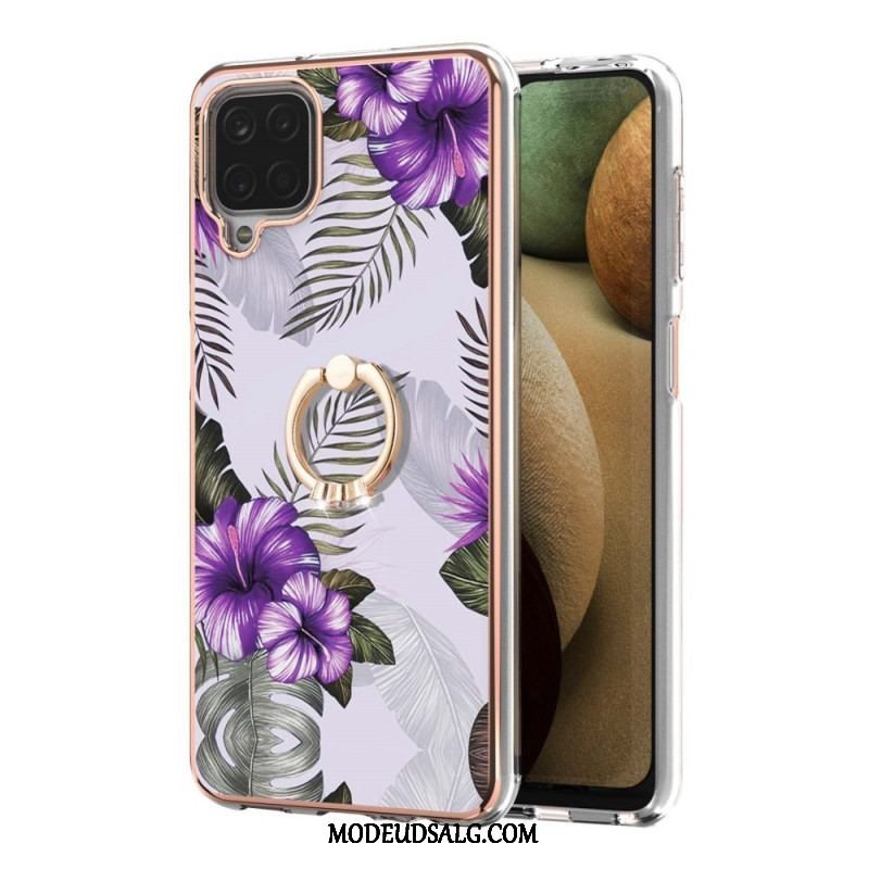 Cover Samsung Galaxy M12 / A12 Ring-bracket Blomster