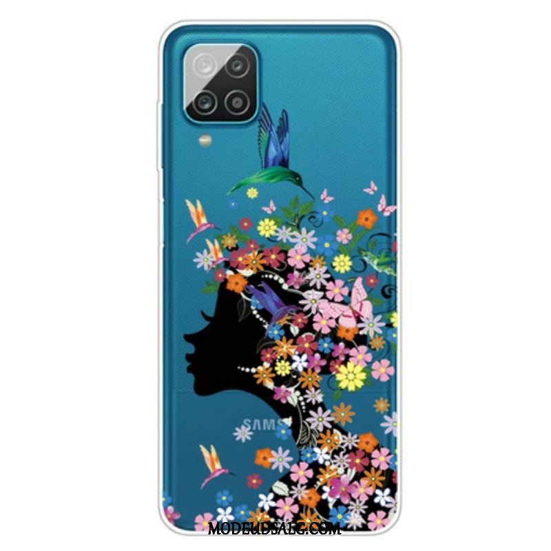 Cover Samsung Galaxy M12 / A12 Smukt Blomsterhoved