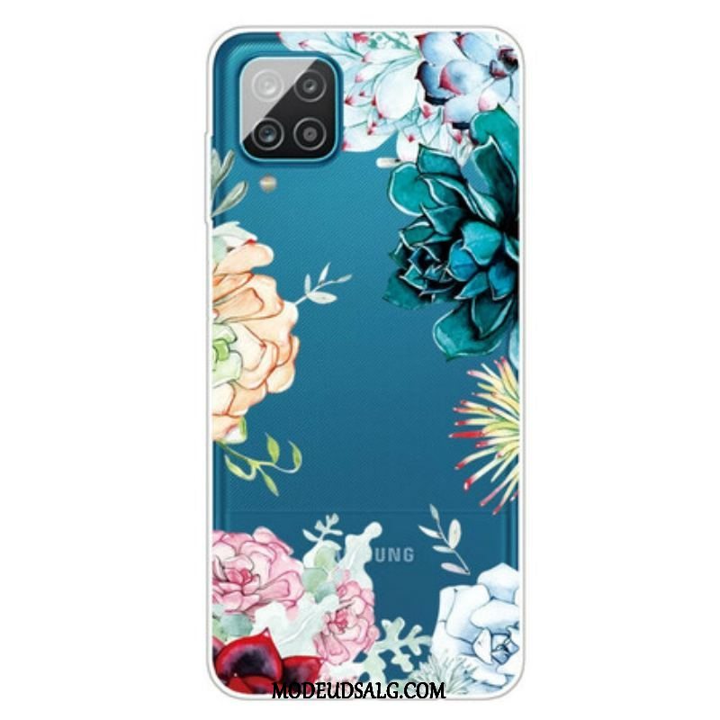 Cover Samsung Galaxy M12 / A12 Sømløse Akvarelblomster