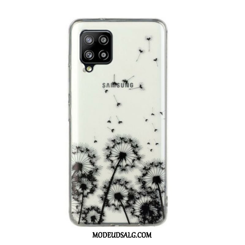 Cover Samsung Galaxy M12 / A12 Sømløse Sorte Mælkebøtter