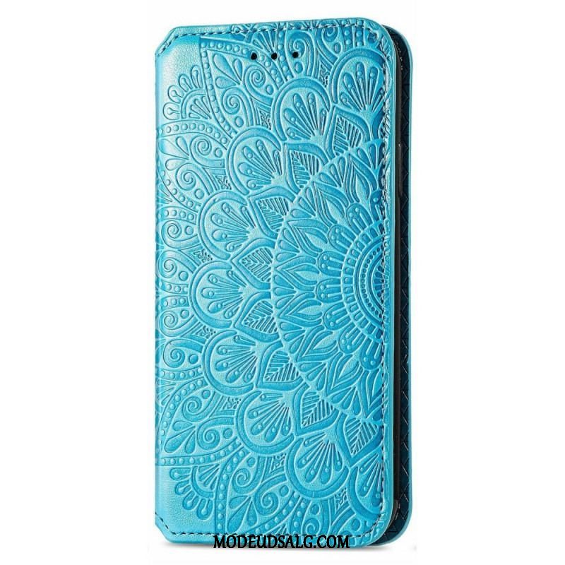 Cover Samsung Galaxy M52 5G Flip Cover Antik Imiteret Læder