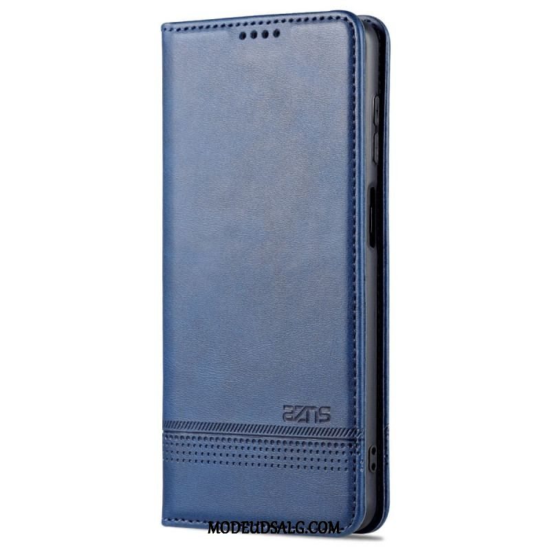 Cover Samsung Galaxy M52 5G Flip Cover Azns Lædereffekt