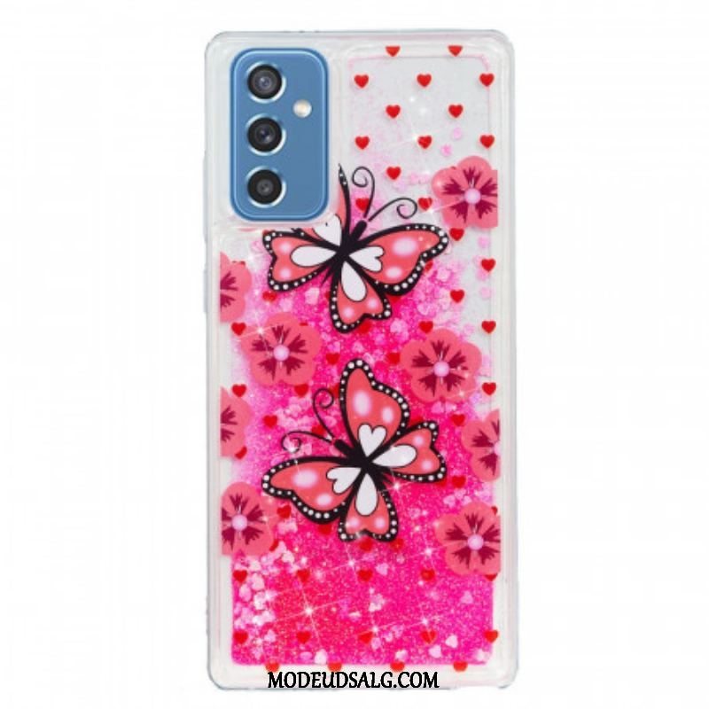 Cover Samsung Galaxy M52 5G Pink Sommerfugle