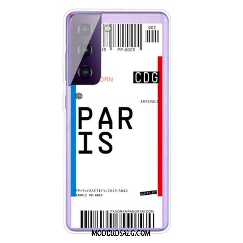 Cover Samsung Galaxy S21 5G Boardingkort Til Paris