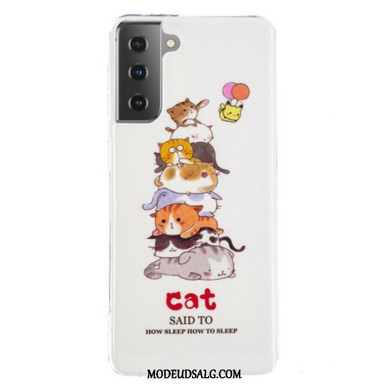 Cover Samsung Galaxy S21 5G Fluorescerende Katte