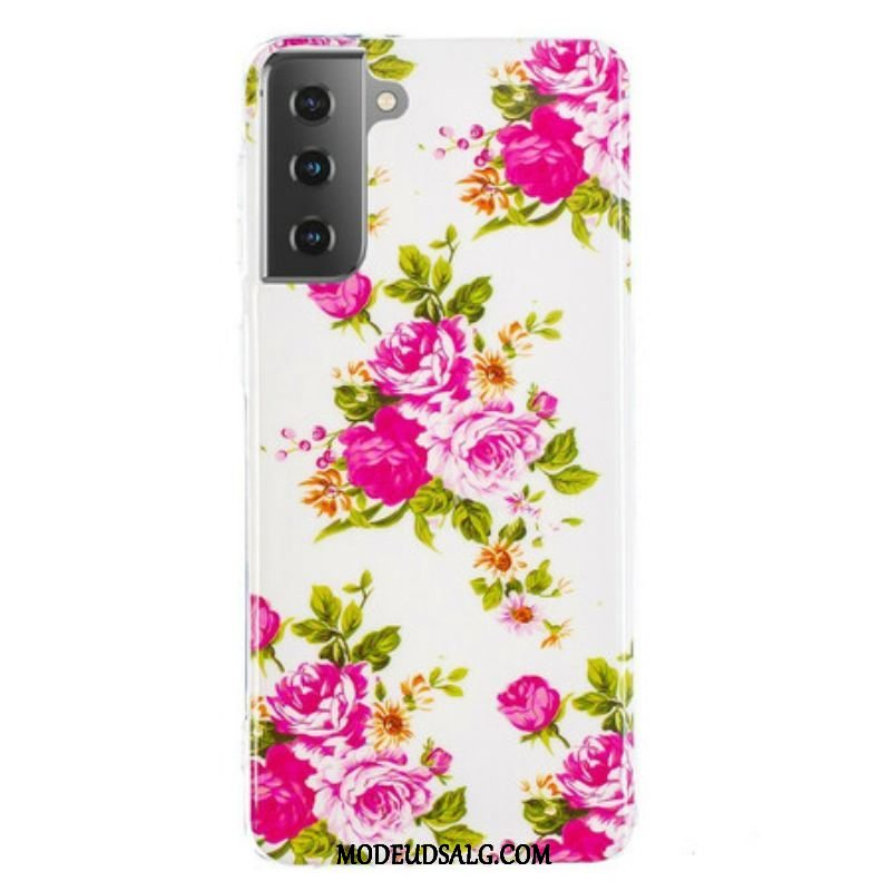 Cover Samsung Galaxy S21 5G Fluorescerende Liberty-blomster