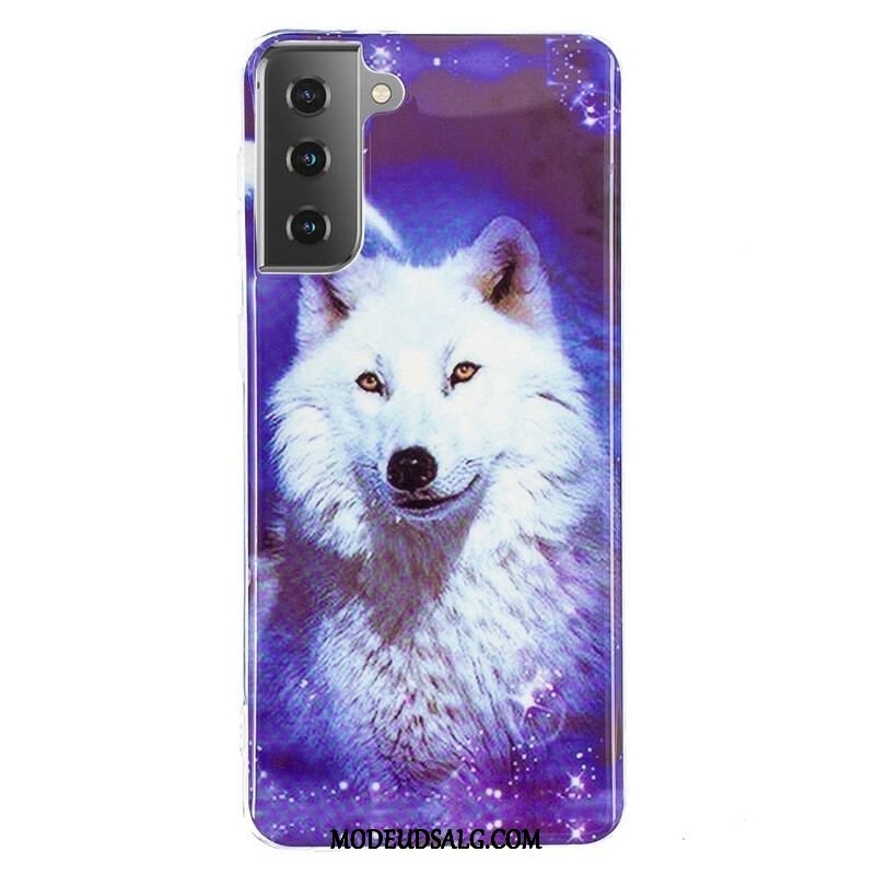 Cover Samsung Galaxy S21 5G Fluorescerende Wolf Series