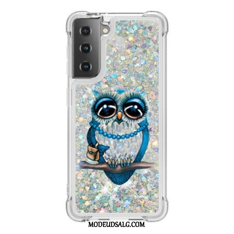 Cover Samsung Galaxy S21 5G Miss Owl Pailletter