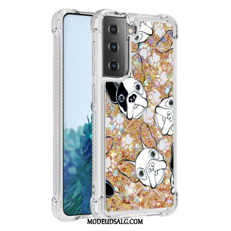 Cover Samsung Galaxy S21 5G Mr Hunde Pailletter