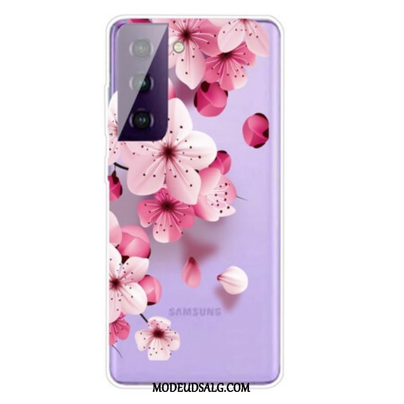 Cover Samsung Galaxy S21 5G Små Lyserøde Blomster