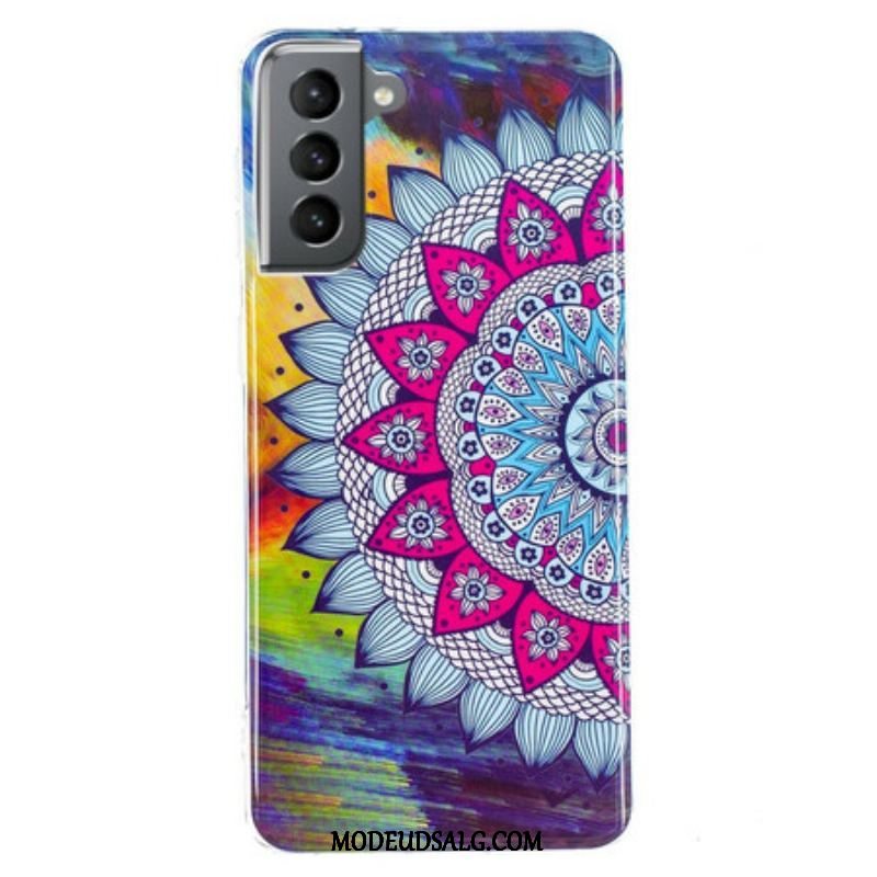 Cover Samsung Galaxy S21 FE Fluorescerende Farverig Mandala