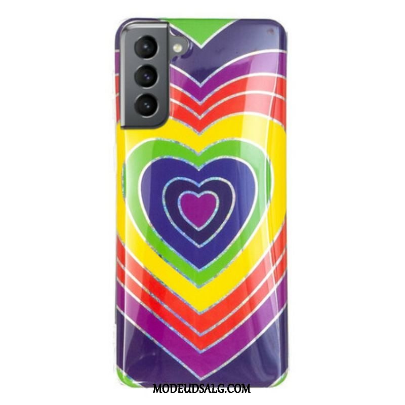 Cover Samsung Galaxy S21 FE Psykedelisk Hjerte