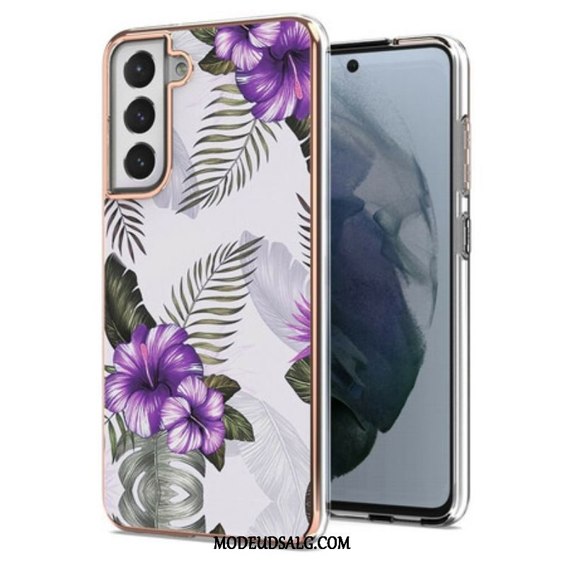 Cover Samsung Galaxy S21 FE Violet Blomster