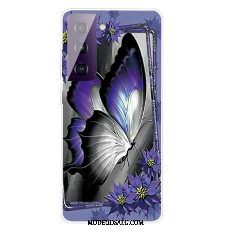 Cover Samsung Galaxy S21 Plus 5G Kongelig Sommerfugl