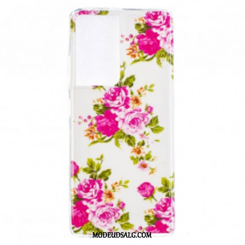 Cover Samsung Galaxy S21 Ultra 5G Fluorescerende Liberty-blomster