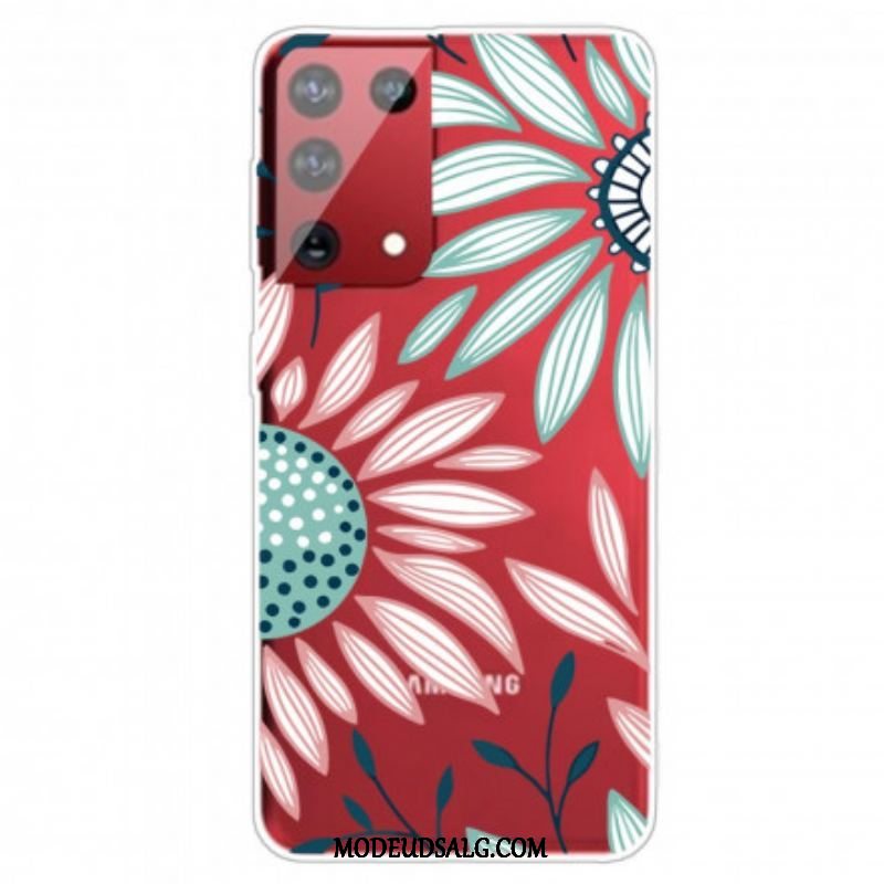 Cover Samsung Galaxy S21 Ultra 5G Gennemsigtig En Blomst