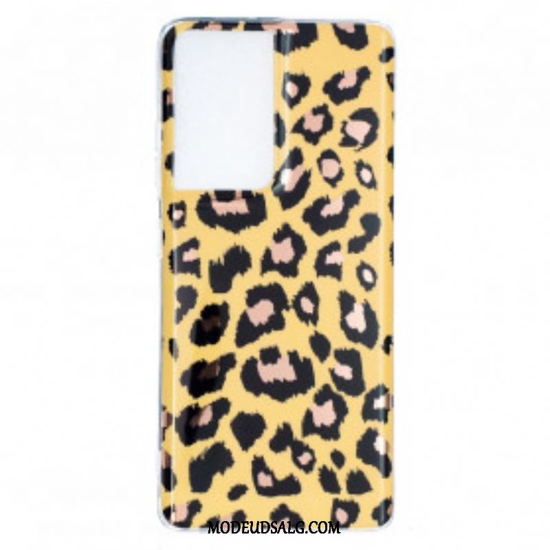 Cover Samsung Galaxy S21 Ultra 5G Leopard Stil Marmor