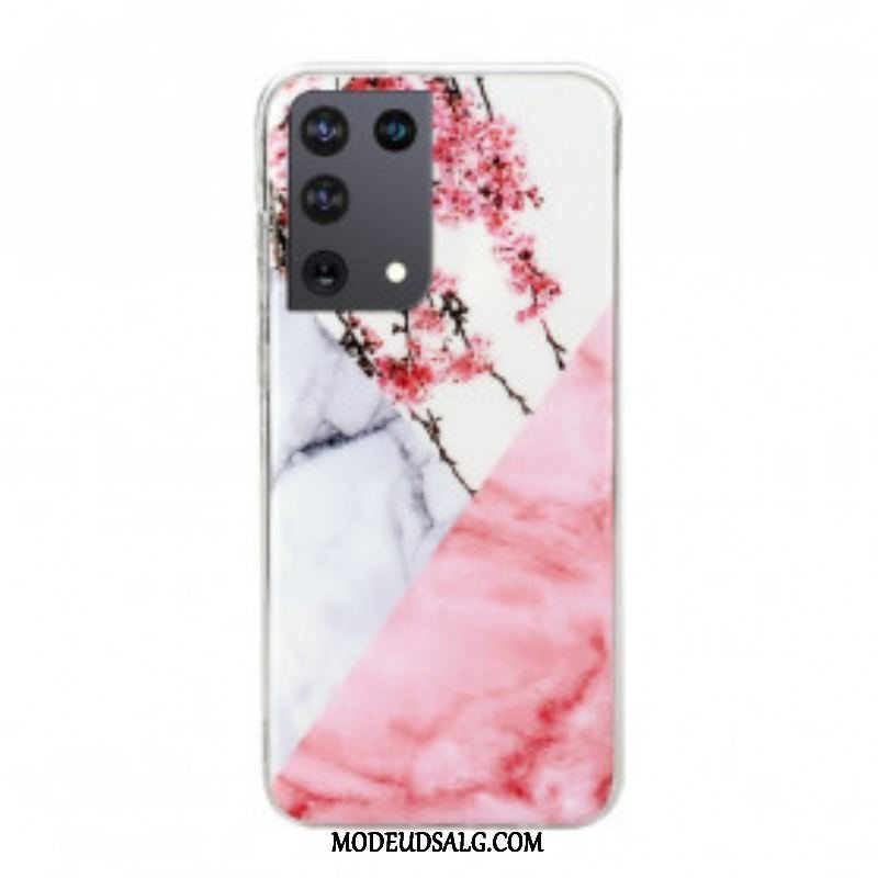 Cover Samsung Galaxy S21 Ultra 5G Marmoreret Blommeblomst