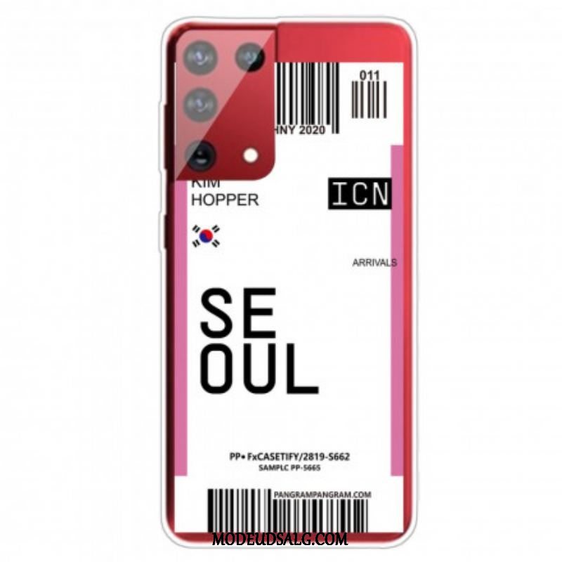 Cover Samsung Galaxy S21 Ultra 5G Seoul Boardingkort