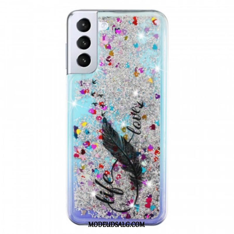 Cover Samsung Galaxy S22 5G Life & Love Pailletter