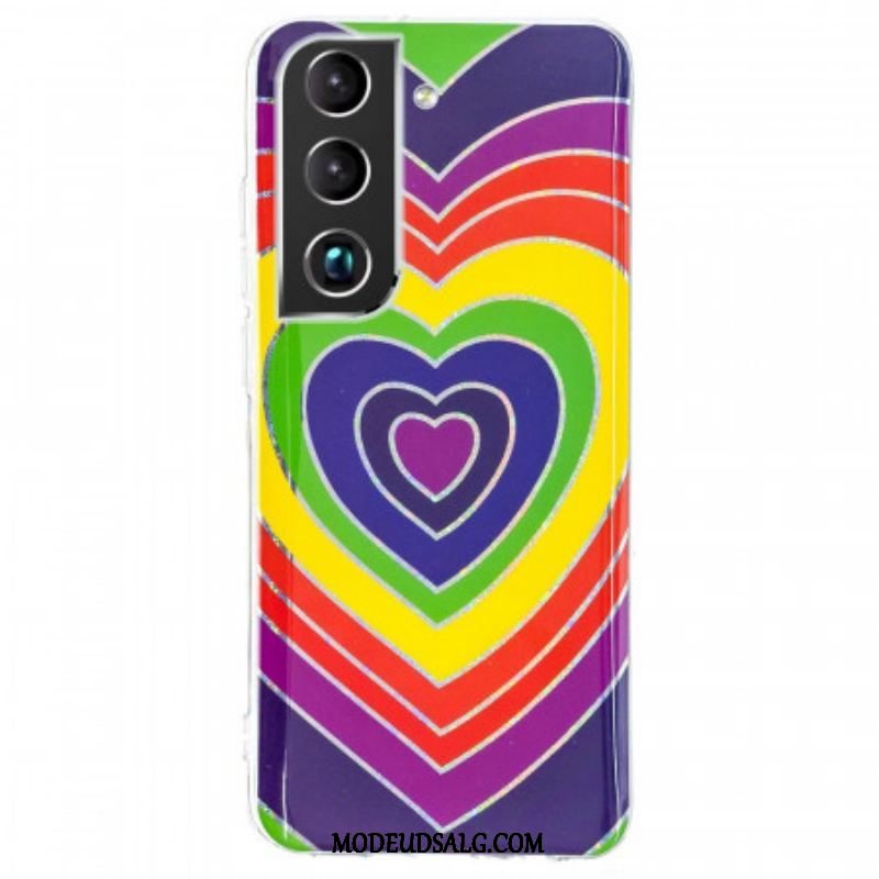 Cover Samsung Galaxy S22 5G Psykedelisk Hjerte