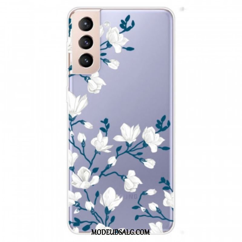 Cover Samsung Galaxy S22 5G Sømløse Hvide Blomster