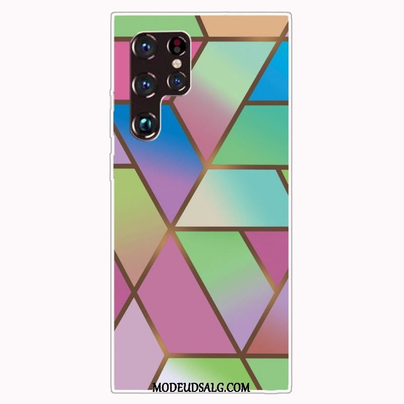 Cover Samsung Galaxy S22 Ultra 5G Geometrisk Marmor