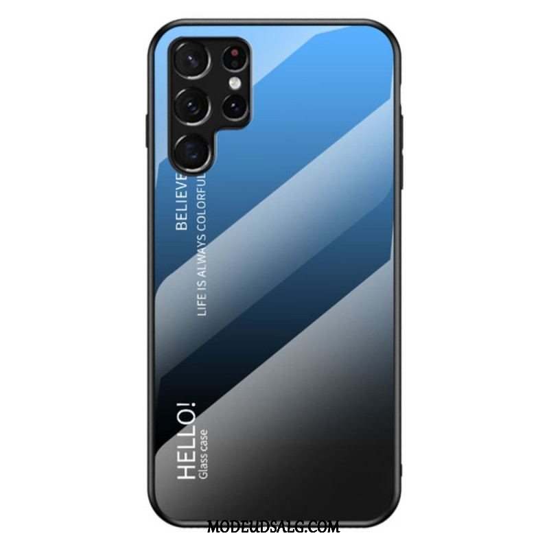 Cover Samsung Galaxy S22 Ultra 5G Hærdet Glas Hej