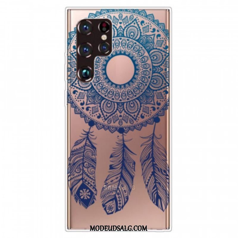 Cover Samsung Galaxy S22 Ultra 5G Mandala Med Enkelt Blomst